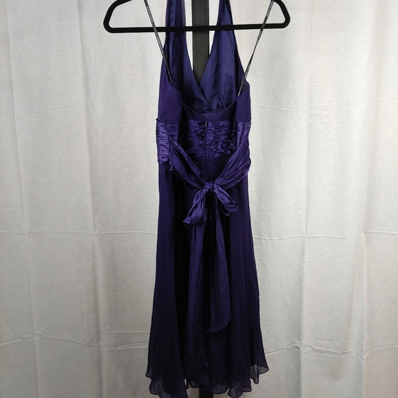 Maggy London Silk Halter Dress Size 4.      F02 - Picture 3 of 6